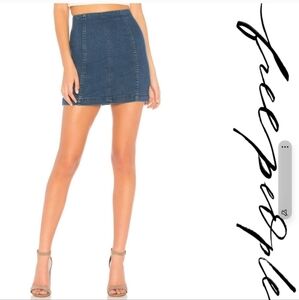 Free People Denim Modern Femme Skirt